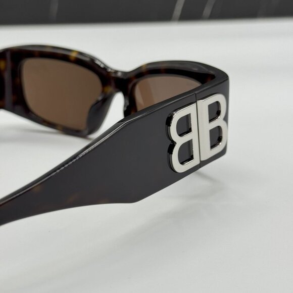NEW BALENCIAGA BB0360S 002 UNISEX HAVANA SUNGLASSES - Picture 6 of 9